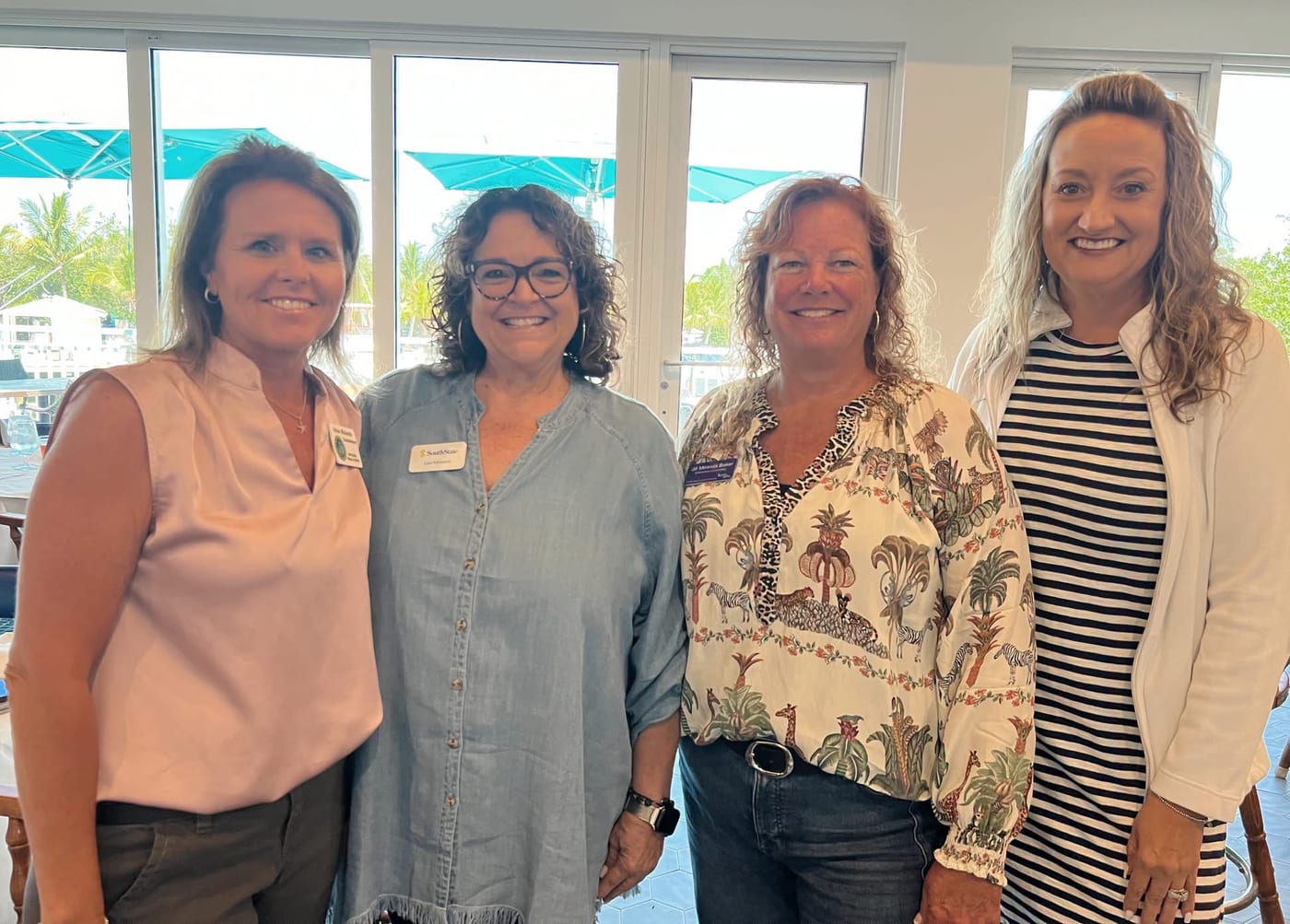 Anna, Lisa, Jill & Wendy at Islamorada Fishing Club with the Islamorada Chamber