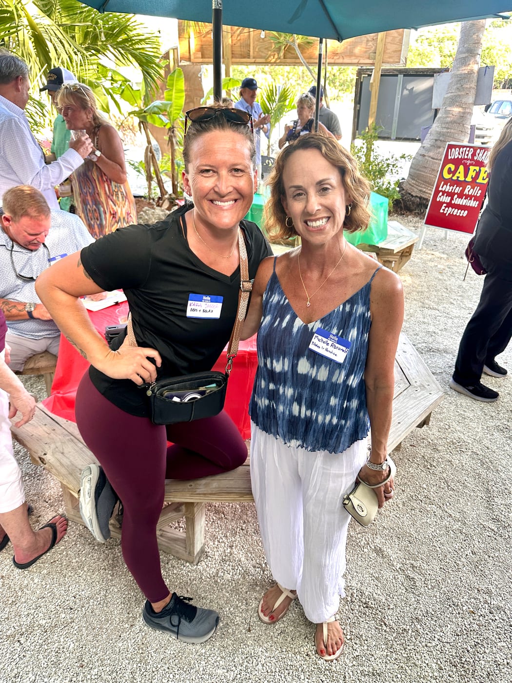 Kara & Michelle at Rain Barrel Village with the Islamorada Chamber