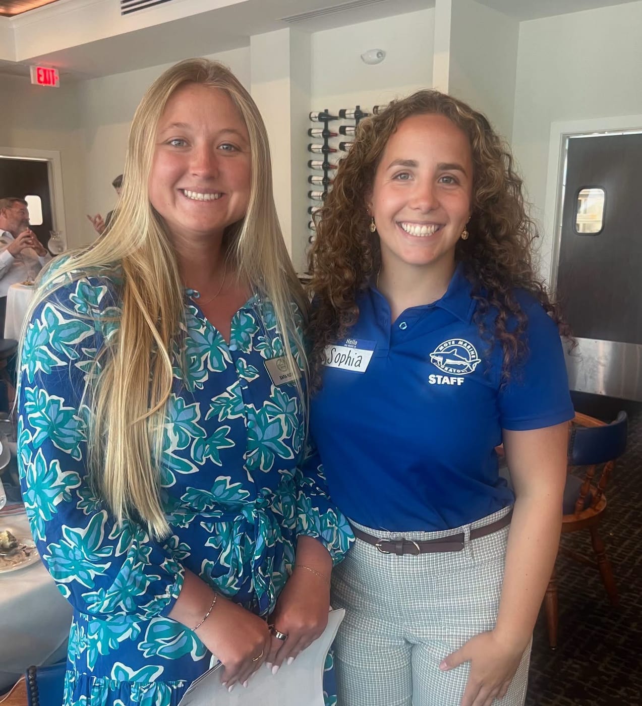 Sara & Sophia at Islamorada Fishing Club with the Islamorada Chamber