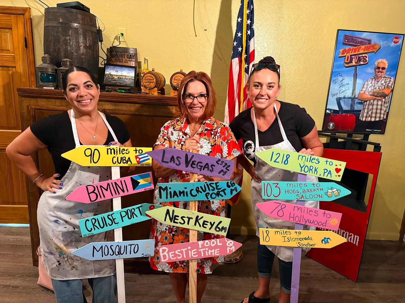 Mayra Castillo, Cathie Letourneau & Jessica Gallagher at Pilot House Paint & Sip event