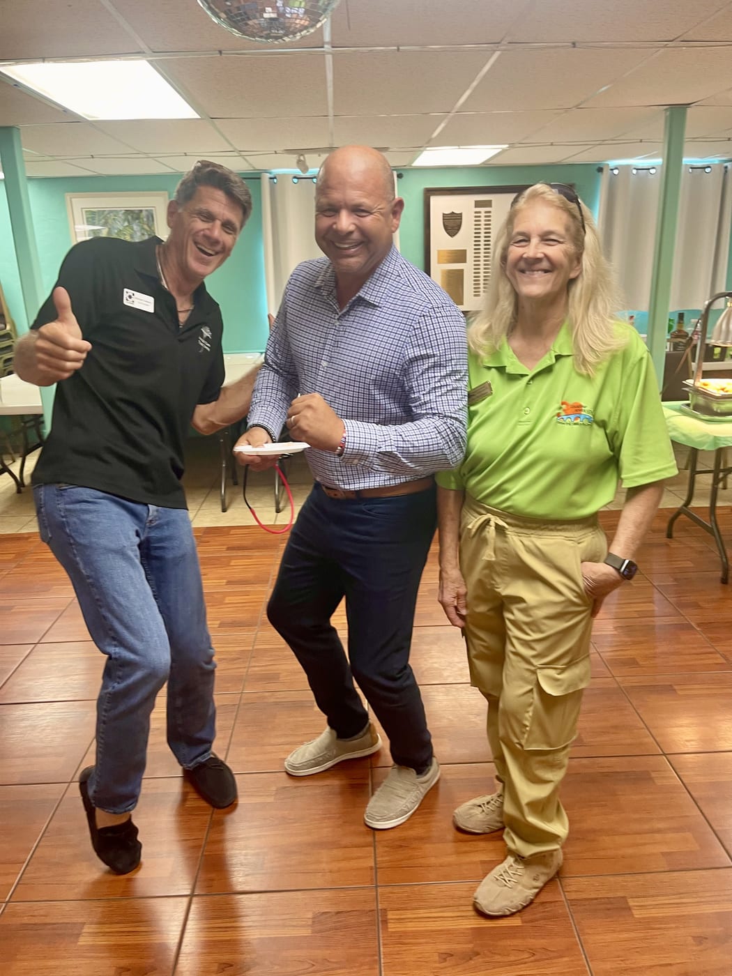Michael Goldberg, Carlos G., Kathy McKinney at Leadership Monroe Social event