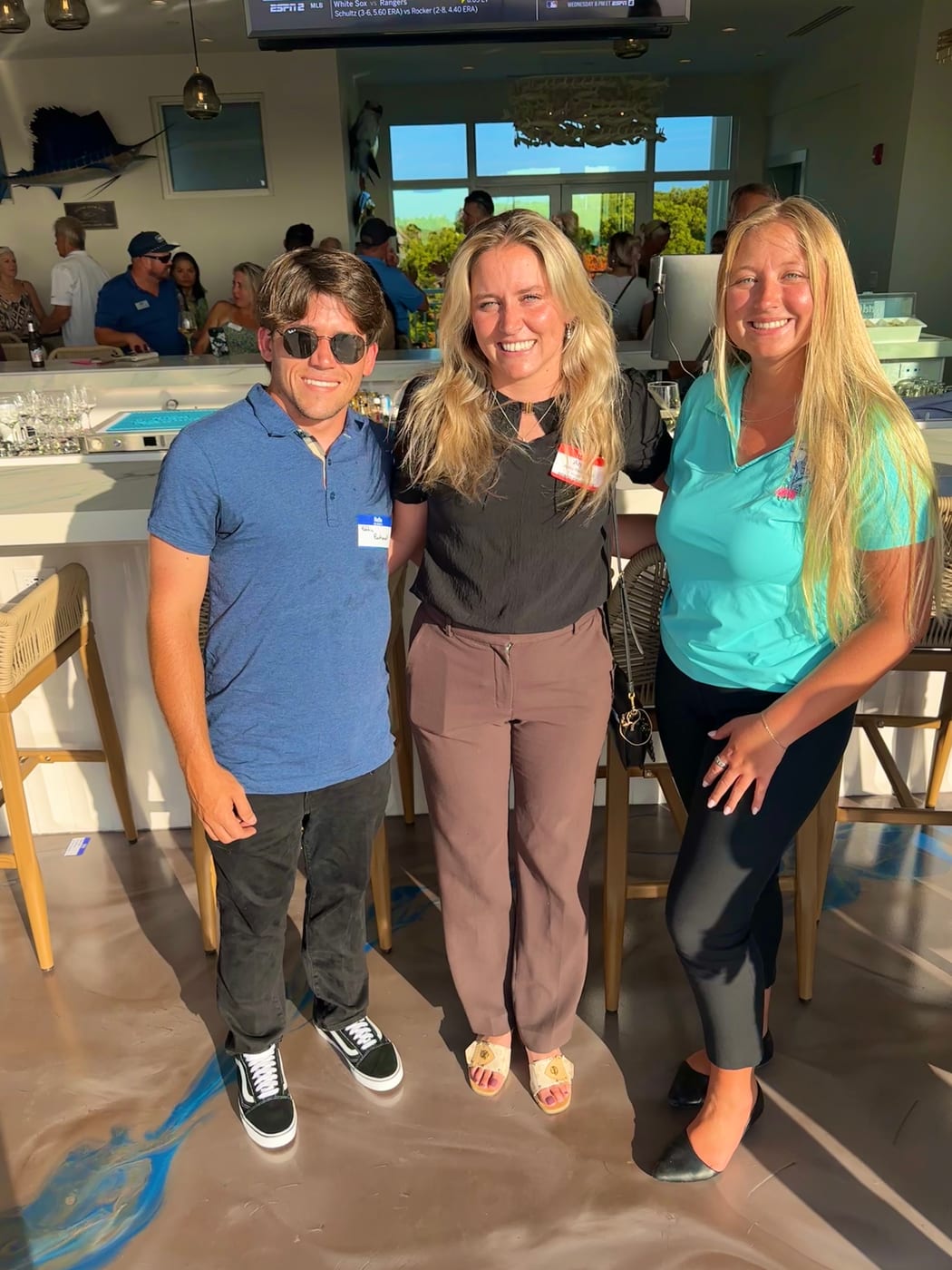 Robbie & Anna Reckwerdt & Sara Roth, Islamorada Chamber after hours