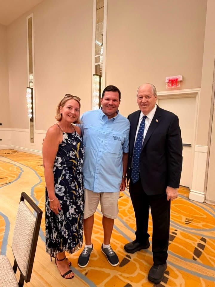 Yvette & Ricardo Mendes & Dennis Ward, Key Largo Chamber lunch